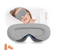 Augen-Schlafmaske mit Ohrstöpseln, 99 % vollständig blockieren Licht, 3D-tiefkonturierte Augenabdeckung, Nulldruck, Schlafmaske für Wimpernverlängerungen mit verstellbaren Riemen für Reisen, Zuhause,