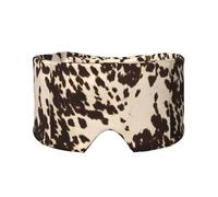 Augen- und Ohrenschützer aus braunem Rindsleder, Klettverschluss, für Seitenschläfer, Nachtschlaf, Arbeit, Nickerchen, Reisen, Yoga