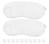 Augenabdeckungen Weiß Weihnachten Geschenkideen Leichte 12 Stück Polyester | Atmungsaktive Augenabdeckungen, Augenschutz für Augen, Meetings und Schichtarbeit, Portable Packung