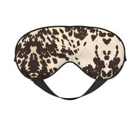 Augenmaske aus braunem Rindsleder, doppelseitig, weich, verdunkelnd, für Nickerchen, Nachtschlaf