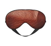 Augenmaske aus braunem Rindsleder, doppelseitig, weich, Verdunkelung, Entspannung, Nulldruck, Nachtschlafmaske