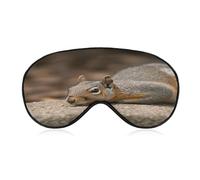 Augenmaske, Eichhörnchen, einfach liegend, bedruckte Schlafmaske, Nacht-Augenmaske, verdunkelnd, Augenmaske, Reise-Augenmaske