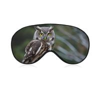 Augenmaske für Damen und Herren, Motiv: Wilde Eule, Vögel, atmungsaktive und verstellbare Augenabdeckung, ultraweiche Schlafmaske, leichte Reise-Augenbinde für Flugzeug, Nickerchen, Nachtschlaf
