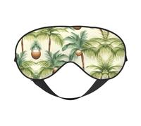 Augenmaske für den Sommer, Kokosnussbaum, doppelseitig, weich, verdunkelnd, Schlafmaske