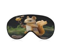 Augenmaske, Harz, Eichhörnchen, bedruckte Schlafmaske, Nacht-Augenmaske, verdunkelnd, Schlafmaske, Reiseaugenmaske