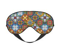 Augenmaske im mexikanischen Stil, doppelseitig, weich, verdunkelnd, Entspannung, Nulldruck, Nachtschlafmaske