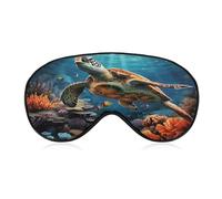 Augenmaske, Meeresschildkröten, Diamantmalerei, bedruckte Schlafmaske, Nachtaugenmaske, verdunkelnd, Schlafmaske, Reiseaugenmaske