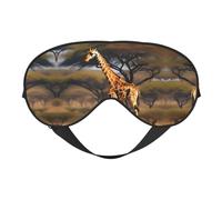 Augenmaske mit Afrika-Giraffen-Motiv, weich, verdunkelnd, Reise-Augenmaske, Seitenschläfer-Augenabdeckung, Schlaf-Augenmaske für Männer und Frauen