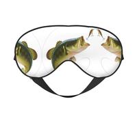 Augenmaske mit Angelschnur, Motiv: kleine Fische, weiche Verdunkelungs-Augenmaske, Reise-Augenmaske, Seitenschläfer-Augenmaske, Schlaf-Augenmaske für Männer und Frauen