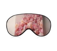 Augenmaske mit bemalten Blumen, seitliche Schlafmaske, leichte Augenbinde, Schlafmaske, Nasenpolster und Gummiband für Kinder, Frauen und Männer