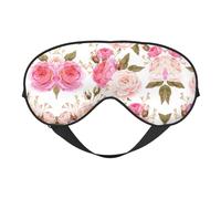 Augenmaske mit Blumenmuster, Rose, Rosa, glatt, weich, verstellbar, Schattierung, Augenbinde, Augenmaske für Erholung, Reisen
