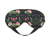 Augenmaske mit Blumenmuster, Verdunkelung, Unisex, Schlaf-Augenabdeckungen mit verstellbaren Trägern, Reise-Augenmaske