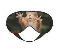 Augenmaske mit Eichhörnchen-Motiv, weich, verdunkelnd, Reise-Augenmaske, Seitenschläfer-Augenabdeckung, Schlaf-Augenmaske für Männer und Frauen