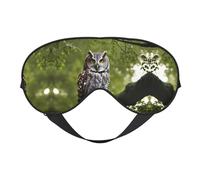Augenmaske mit Eulen-Ästen, doppelseitig, weich, verdunkelnd, Entspannung, Nulldruck, Nachtschlaf-Augenmaske