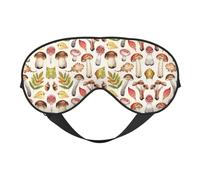 Augenmaske mit farbigen Pilzen, doppelseitig, weich, Verdunkelung, Entspannung, druckfrei, Nachtschlafmaske