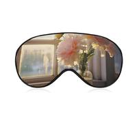 Augenmaske mit Fensterblume, seitliche Schlafmaske, leichte Augenbinde, Schlafmaske, Nasenpolster und Gummiband für Kinder, Frauen und Männer