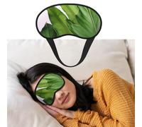 Augenmaske mit frischen Bananenblättern, weicher Satin, mit elastischem Band, für Reisen, Nickerchen, Verdunkelung, Augenschutz für Damen und Herren