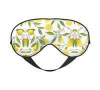 Augenmaske mit frischen tropischen Zitronen, doppelseitig weich, verdunkelnd, für Nickerchen, Nachtschlaf, Augenmaske