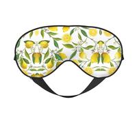 Augenmaske mit frischen tropischen Zitronen, verdunkelnd, Unisex, Schlaf-Augenabdeckungen mit verstellbaren Trägern, Reise-Augenmaske