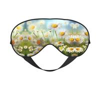 Augenmaske mit Gänseblümchen, doppelseitig weich, verdunkelnd, Augenmaske für Nickerchen, Nachtschlaf, Augenmaske