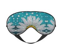 Augenmaske mit Gänseblümchen, doppelseitig, weich, verdunkelnd, für Nickerchen, Nachtschlaf, Augenmaske