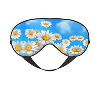 Augenmaske mit Gänseblümchen-Druck, weiche Verdunkelungs-Augenmaske, Reise-Augenmaske, Seitenschläfer-Augenabdeckung, Schlaf-Augenmaske für Männer und Frauen