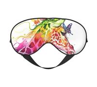 Augenmaske mit Giraffen-Schmetterling, doppelseitig, weich, Verdunkelung, Entspannung, Nulldruck, Nachtschlaf-Augenmaske