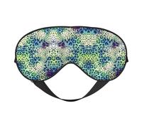 Augenmaske mit grünem Leopardenmuster, doppelseitig, weich, zur Entspannung, drucklos, Nachtschlafmaske