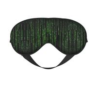 Augenmaske mit grünen Zahlen, doppelseitig weich, Verdunkelung, Entspannung, Nulldruck, Nachtschlaf-Augenmaske