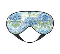 Augenmaske mit Hortensien-Blume, doppelseitig, weich, verdunkelnd, Schlafmaske