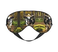 Augenmaske mit niedlichem Kuhdruck, weiche Verdunkelungs-Augenmaske, Reise-Augenmaske, Seitenschläfer-Augenabdeckung, Schlaf-Augenmaske für Männer und Frauen