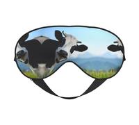 Augenmaske mit niedlichem Kuhdruck, weiche Verdunkelungs-Augenmaske, Reise-Augenmaske, Seitenschläfer-Augenabdeckung, Schlaf-Augenmaske für Männer und Frauen