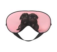 Augenmaske mit niedlichem Mops-Aufdruck, weiche Verdunkelungs-Augenmaske, Reise-Augenmaske, Seitenschläfer-Augenabdeckung, Schlaf-Augenmaske für Männer und Frauen