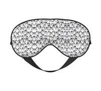 Augenmaske mit niedlichem Pinguin-Skizze, doppelseitig, weich, verdunkelnd, Augenmaske für Nickerchen, Nachtschlaf, Augenmaske