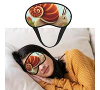 Augenmaske mit niedlicher Schnecke, weicher Satin, mit elastischem Band, für Reisen, Nickerchen, Verdunkelung, Augenschutz, für Damen und Herren