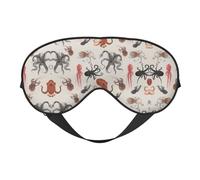 Augenmaske mit Oktopus-Motiv, verstellbar, glatt, weich, Augenmaske, Schattierung, Augenbinde, Augenmaske für Ausruhen, Reisen