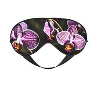 Augenmaske mit Orchideen-Druck, Schlafmaske für Männer und Frauen, 100% Verdunkelung, kein Druck auf die Augen, weich und atmungsaktiv