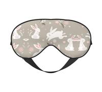 Augenmaske mit Osterhasen-Blumenmuster, verstellbar, glatt, weich, Augenmaske, Schattierung, Augenbinde, Augenmaske für Ausruhen, Reisen