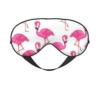 Augenmaske mit pinkem Flamingo, doppelseitig, weich, Verdunkelung, Entspannung, Nulldruck, Nachtschlafmaske