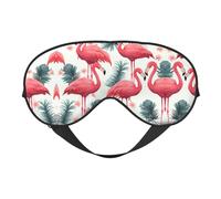 Augenmaske mit rosa Flamingo-Muster, doppelseitig, weich, Verdunkelung, Entspannung, Nulldruck, Nachtschlaf-Augenmaske