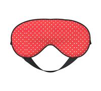 Augenmaske mit roten und weißen Punkten, Verdunkelung, Unisex, Schlaf-Augenabdeckungen mit verstellbaren Trägern, Reise-Augenmaske
