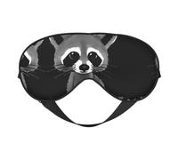 Augenmaske mit süßem Waschbär-Design, doppelseitig, weich, Verdunkelung, Augenmaske, Nachtschlaf-Augenmaske