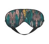 Augenmaske mit tropischem Dschungelwald, Palme, doppelseitig, weich, Verdunkelung, Entspannung, Nulldruck, Nachtschlaf-Augenmaske