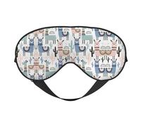 Augenmaske mit tropischem Kaktus, doppelseitig, weich, Verdunkelung, Entspannung, Nulldruck, Nachtschlaf-Augenmaske