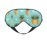 Augenmaske mit tropischen Früchten, Ananas, doppelseitig, weich, Verdunkelung, Entspannung, Nulldruck, Nachtschlafmaske