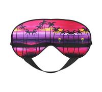 Augenmaske mit tropischen Palmen, glatt, weich, verstellbar, Schattierung, Augenbinde, Augenmaske für Ausruhen, Reisen