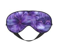 Augenmaske mit violettem Lilien-Blumendruck, weiche Verdunkelungs-Augenmaske, Reise-Augenmaske, Seitenschläfer-Augenabdeckung, Schlaf-Augenmaske für Männer und Frauen