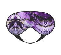 Augenmaske mit violettem Marmor, doppelseitig, weich, Verdunkelung, Entspannung, Nulldruck, Nachtschlaf-Augenmaske