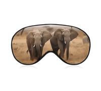 Augenmaske mit wilden Tieren, Elefanten, Schlafmasken, Schlafmasken für Damen, Herren, Schlafmaske, Reise-Augenmaske, Schlafmaske, Verdunkelung, lustige Schlafmaske, niedliche Schlafmaske