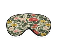 Augenmaske, Rosen-bedruckte Schlafmaske, Nacht-Augenmaske, Verdunkelung, Schlafmaske, Reise-Augenmaske